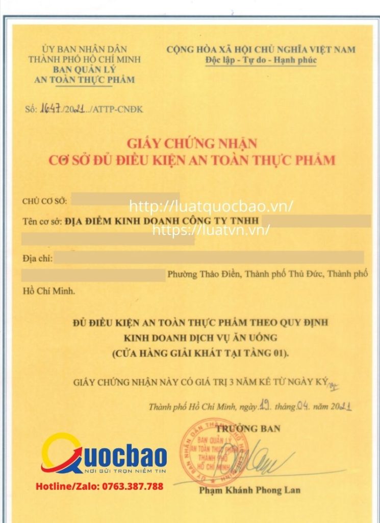 giay chung nhan attp 1