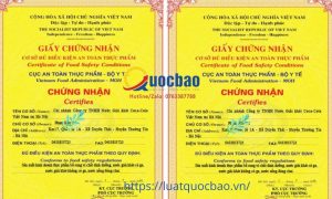 Xin giấy chứng nhận tiêu chuẩn sản phẩm