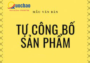 Quy định về tự công bố sản phẩm