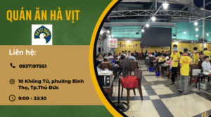 Tổng hợp quán ăn ngon TP Thủ Đức 11 quan an ha vit